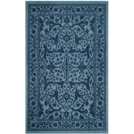 Safavieh Restoration VIntage Small Rectangle Area Rug, Blue and Dark Blue - 3 x 5 ft. RVT102E-3